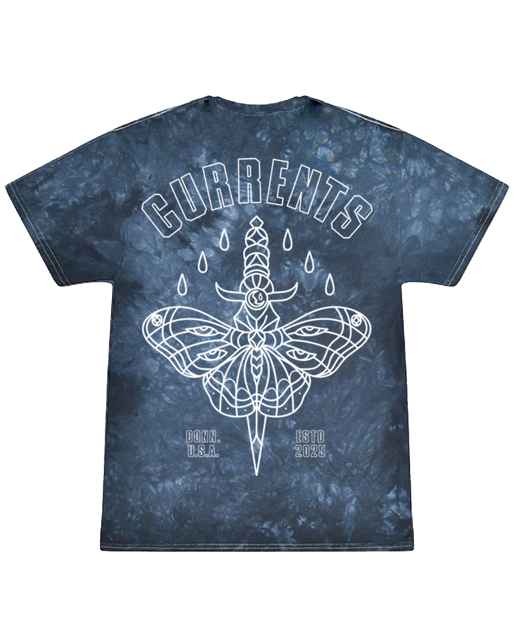 Moth Outline - Crystal Navy