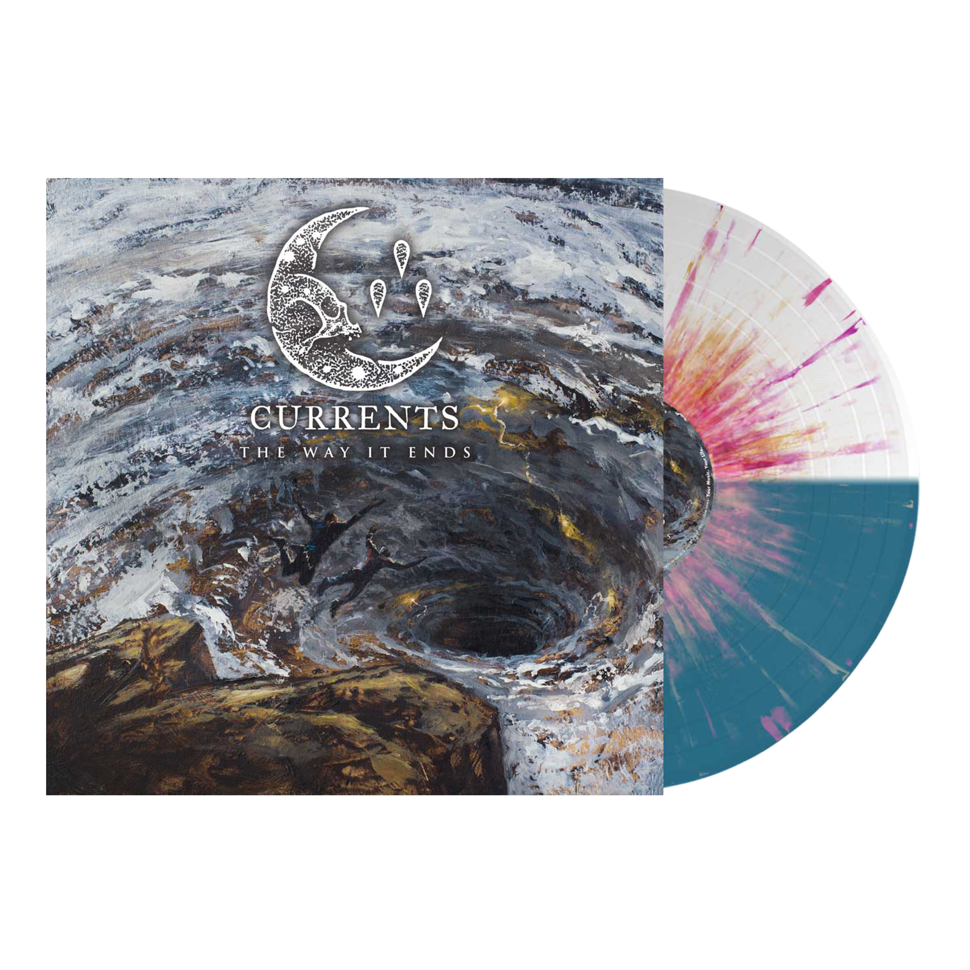 Currents - "The Way It Ends" Vinyl LP (HALF CLEAR HALF BLUE MEGA-SPLATTER)